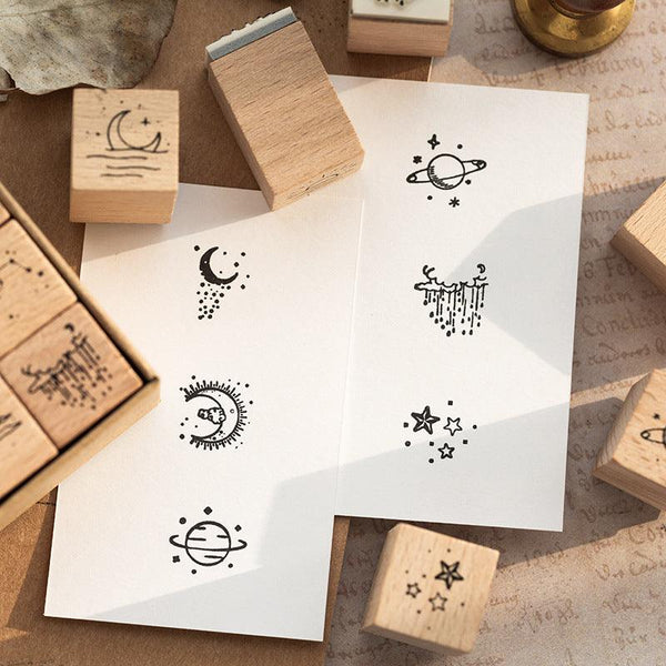 Sky Set of Wooden Stamps - PaperWrld - Journaling - Scrapbooking