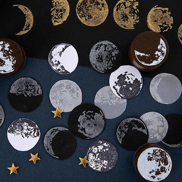 Moon Phases Wooden Stamps - PaperWrld - Journaling - Scrapbooking