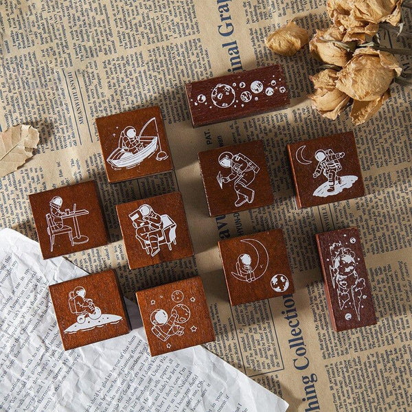 Wandering outer space wooden stamps - PaperWrld - Journaling - Scrapbooking