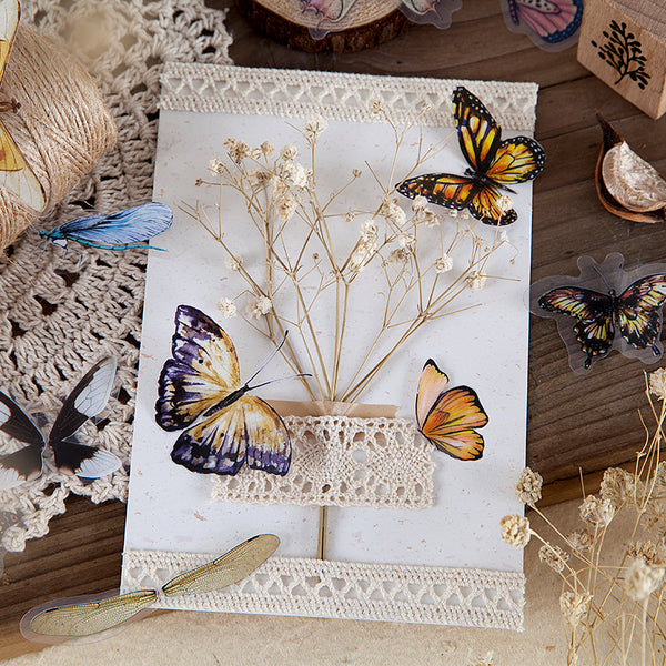 Butterfly-Themed PET Material Sticker Pack