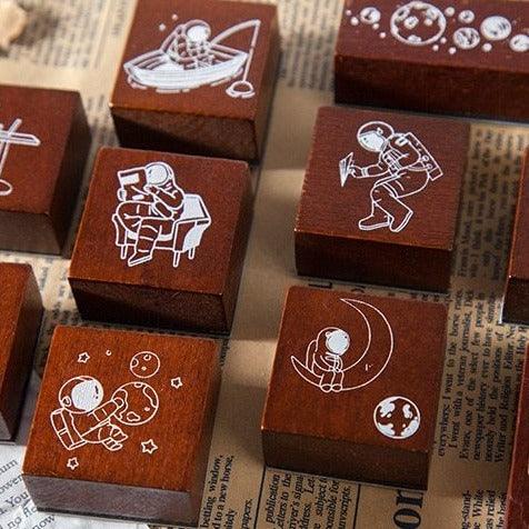 Wandering outer space wooden stamps - PaperWrld - Journaling - Scrapbooking